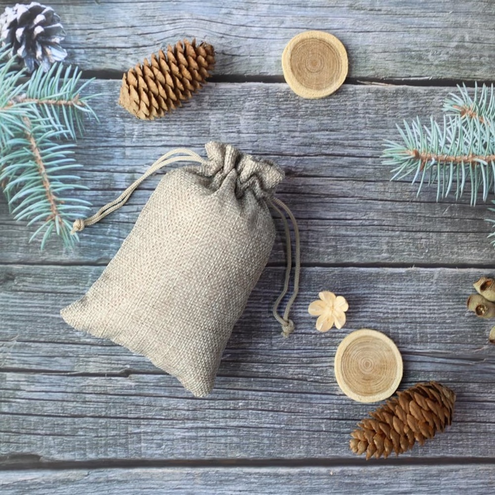 🎁 Burlap Small Bags With Drawstring Bundle Of 12 NWT
